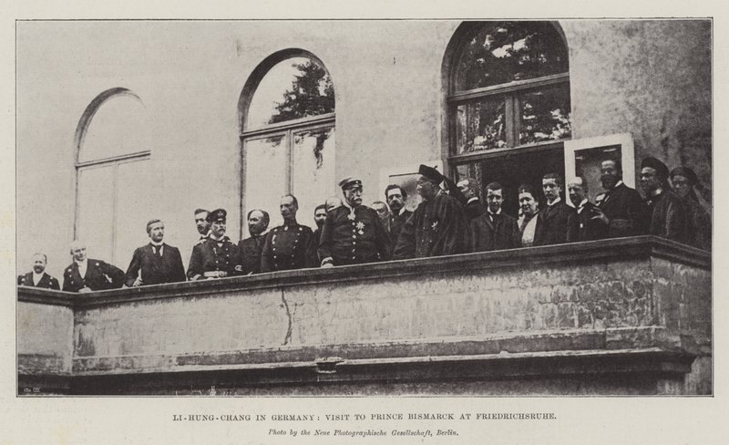 Li-Hung-Chang i Tyskland, besök hos prins Bismarck i Friedrichsruhe av English Photographer