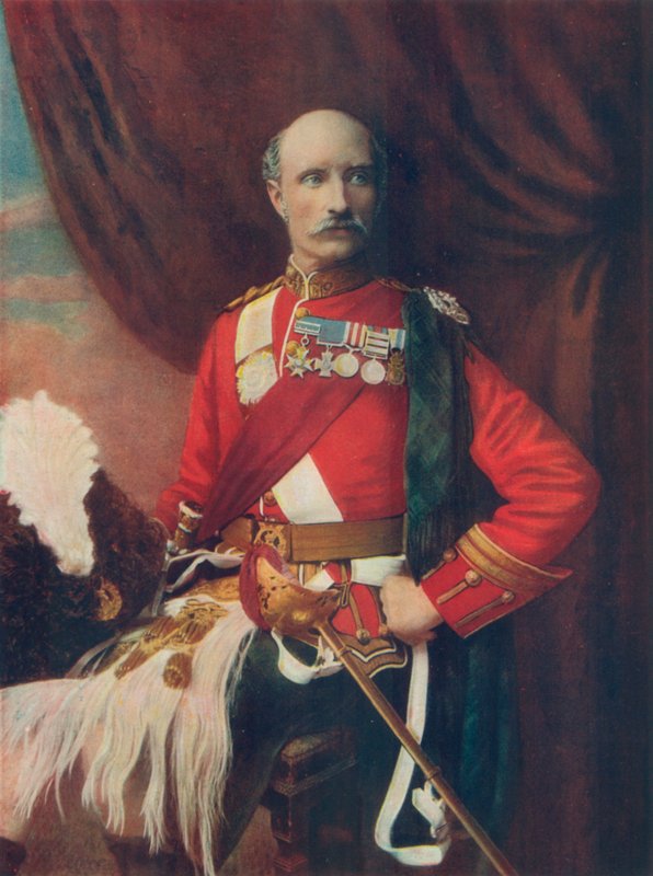 Generallöjtn. Sir George White, i uniform av överste av Gordon Highlanders av English Photographer