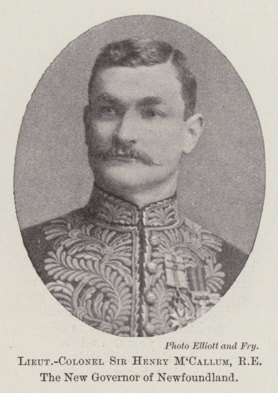 Överstelöjtnant Sir Henry MCallum, RE, Newfoundlands nya guvernör av English Photographer