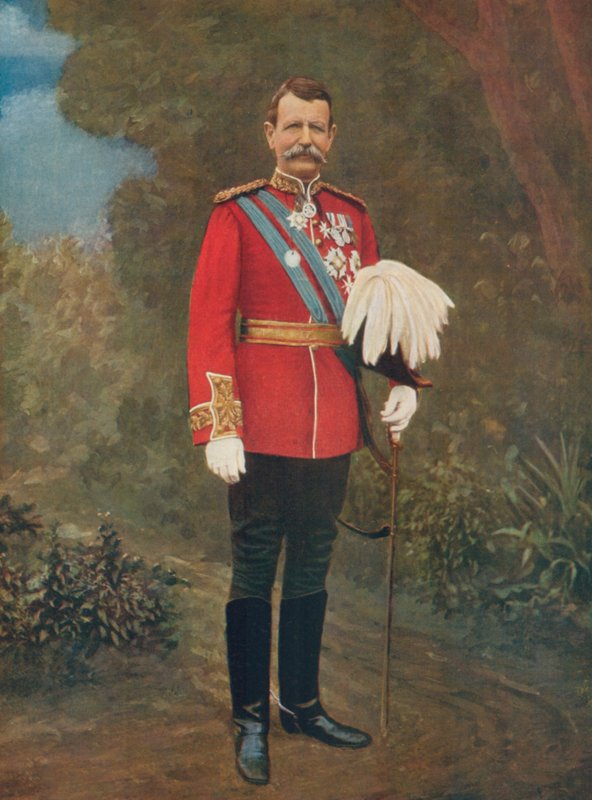 Generallöjtnant Sir Charles Warren, befälhavare för 5:e divisionen i den sydafrikanska fältstyrkan. av English Photographer
