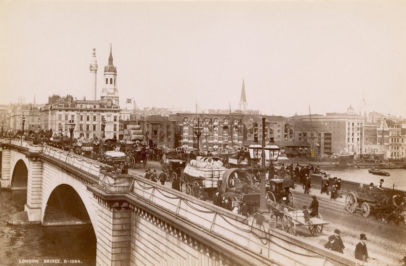 London Bridge, sent 1800-tal av English Photographer