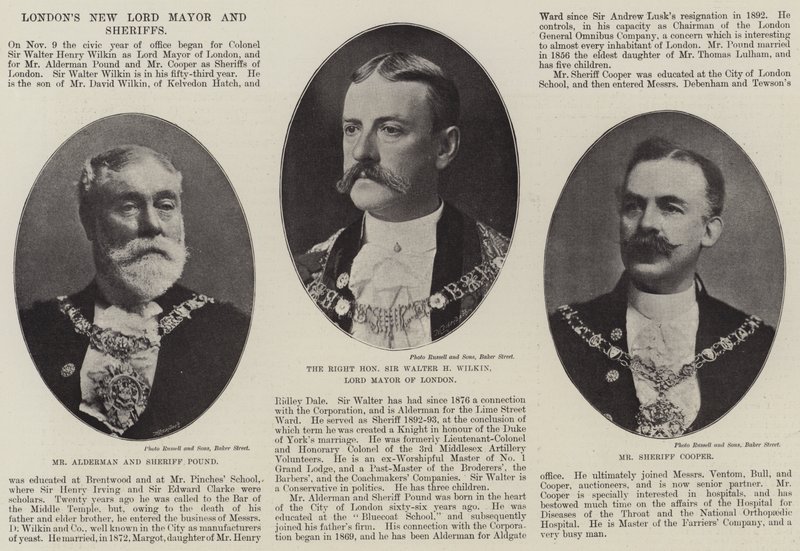 Londons nya borgmästare och sheriffer av English Photographer