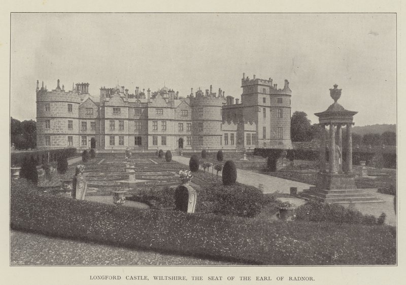 Longford Castle, Wiltshire, säte för jarlen av Radnor av English Photographer