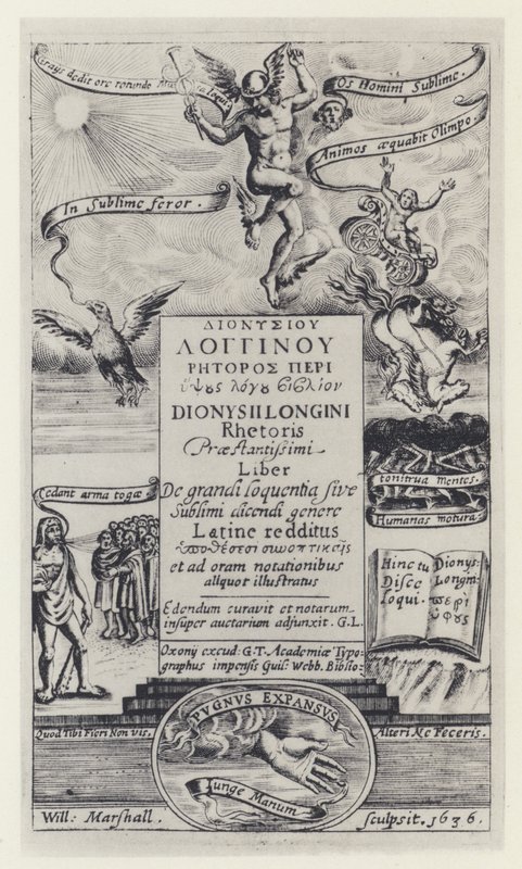 Longinus, G T för G Webb, Oxford 1636 (s/v foto) av English Photographer