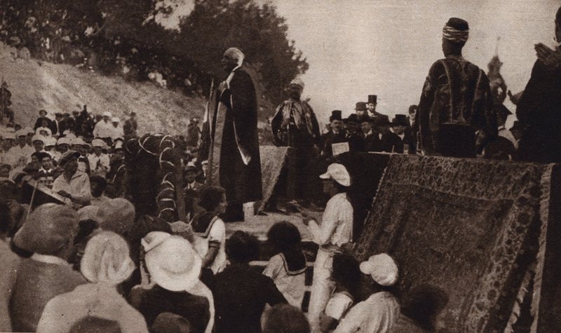 Lord Balfour talar till stöd för upprättandet av en judisk stat i Palestina av English Photographer