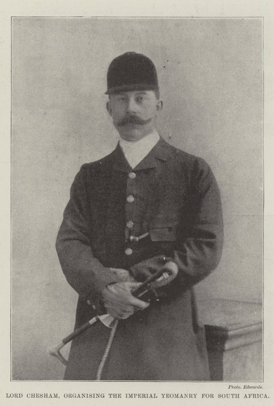 Lord Chesham, organiserar Imperial Yeomanry för Sydafrika av English Photographer