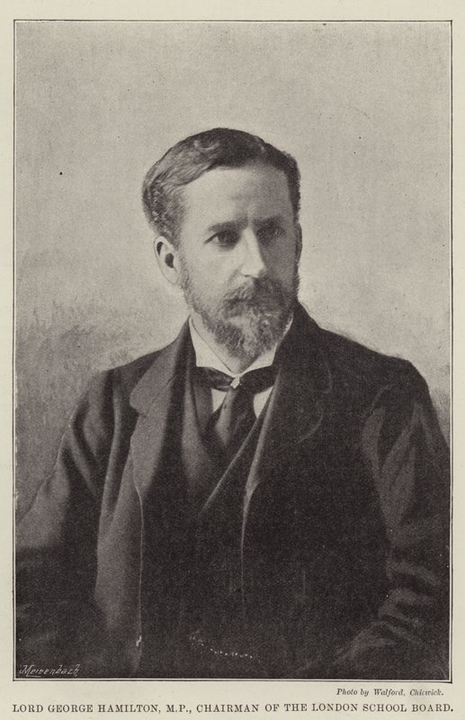 Lord George Hamilton, MP, ordförande för London School Board av English Photographer