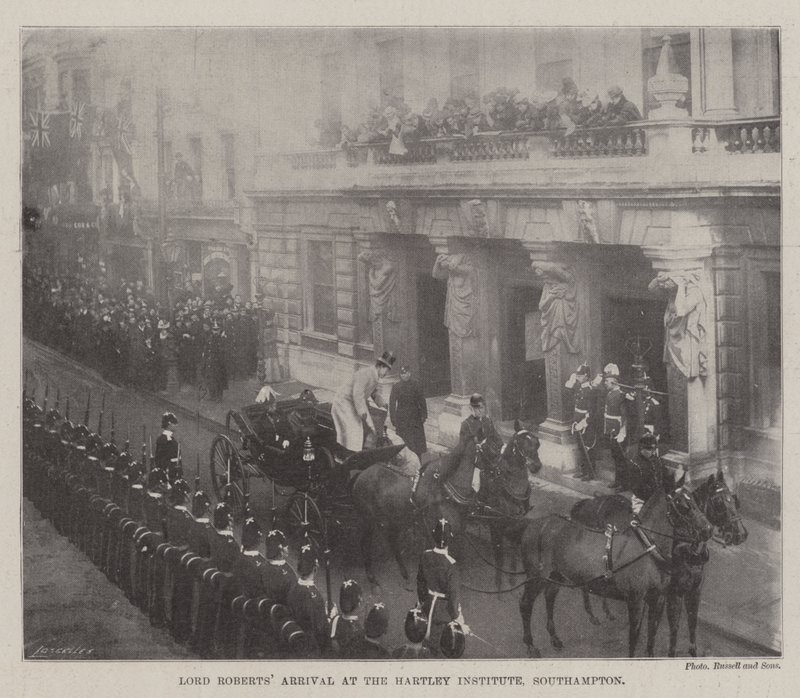 Lord Roberts ankomst till Hartley Institute, Southampton av English Photographer