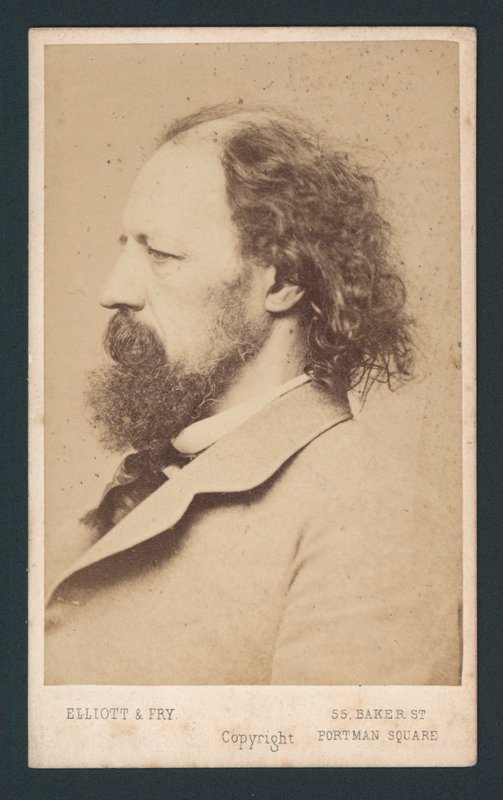 Lord Tennyson, visitkort av English Photographer