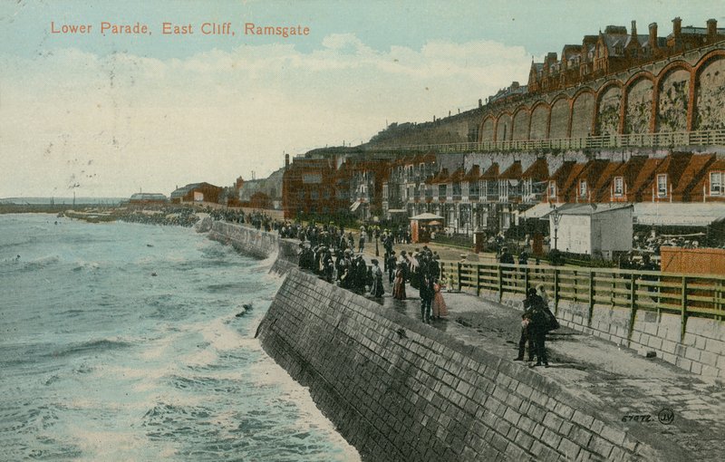 Lower Parade, East Cliff, Ramsgate. Vykort skickat 1913. av English Photographer