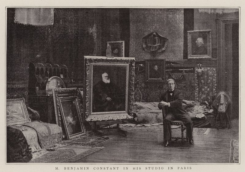 M Benjamin Constant i sin studio i Paris av English Photographer