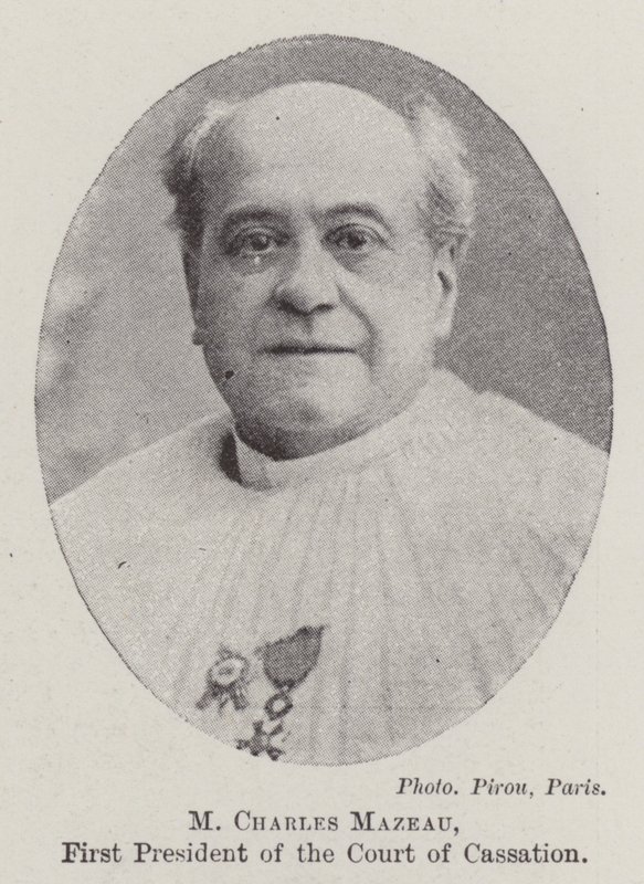 M Charles Mazeau, första presidenten för kassationsdomstolen av English Photographer