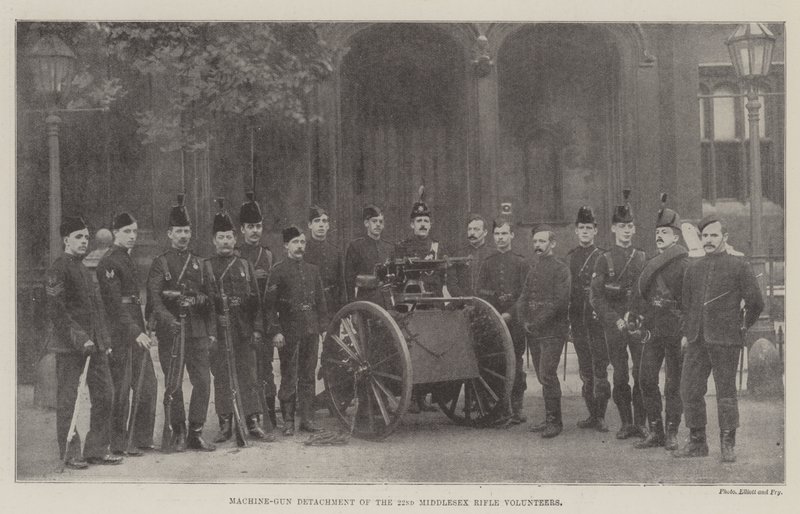 Machine-gun Detachment of the 22nd Middlesex Rifle Volunteers av English Photographer