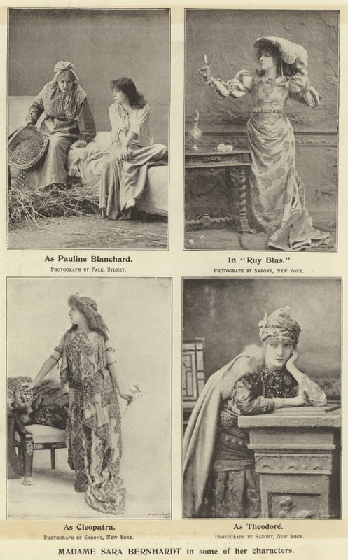 Madame Sara Bernhardt i några av sina karaktärer av English Photographer