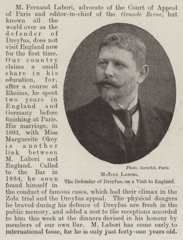 Maitre Labori, Dreyfus försvarare, på besök i England av English Photographer