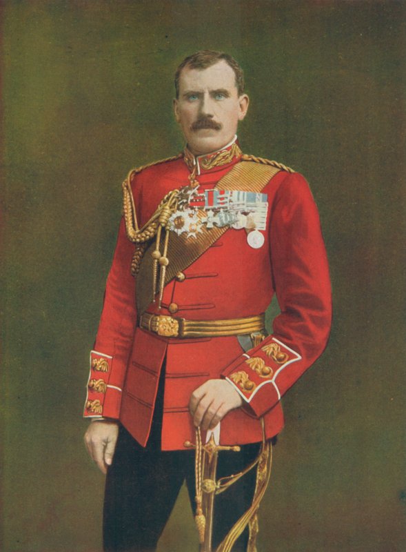 Generalmajor Hector A. MacDonald. Befäl över 3:e (Highland) Brigaden med Lord Methuen av English Photographer