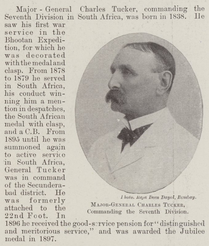 Generalmajor Charles Tucker, chef för den sjunde divisionen av English Photographer