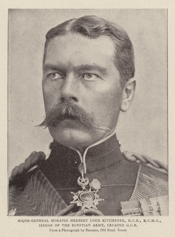 Generalmajor Horatio Herbert Lord Kitchener, KCB, KCMG, Sirdar från den egyptiska armén, skapade GCB av English Photographer