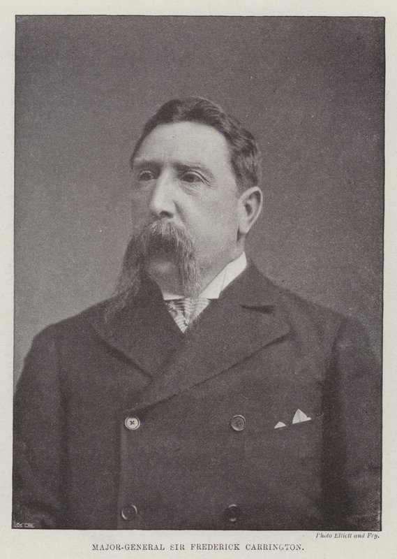 Generalmajor Sir Frederick Carrington av English Photographer