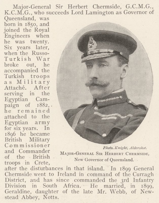 Generalmajor Sir Herbert Chermside, ny guvernör i Queensland av English Photographer