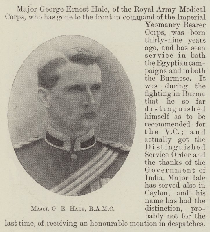 Major G E Hale, RAMC av English Photographer