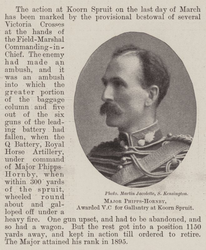 Major Phipps-Hornby, tilldelad VC för tapperhet på Koorn Spruit av English Photographer