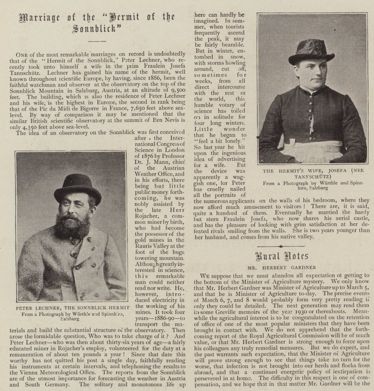 Bröllop av Eremiten av Sonnblick av English Photographer