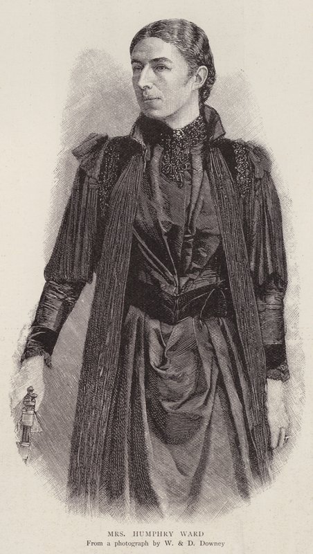 Mary Augusta Ward, engelsk romanförfattare (litho) av English Photographer