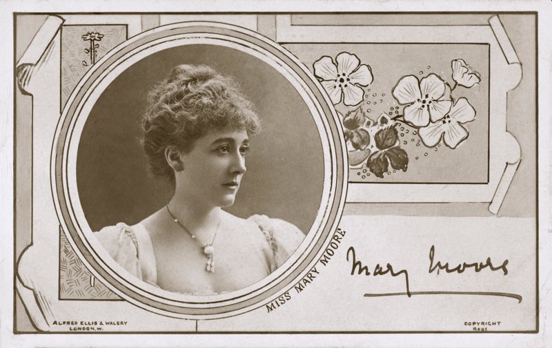 Mary Moore, engelsk skådespelerska (s/v-foto) av English Photographer