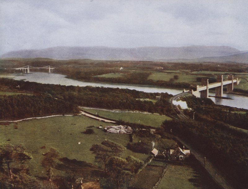 Menai Straits från Anglesey Column av English Photographer