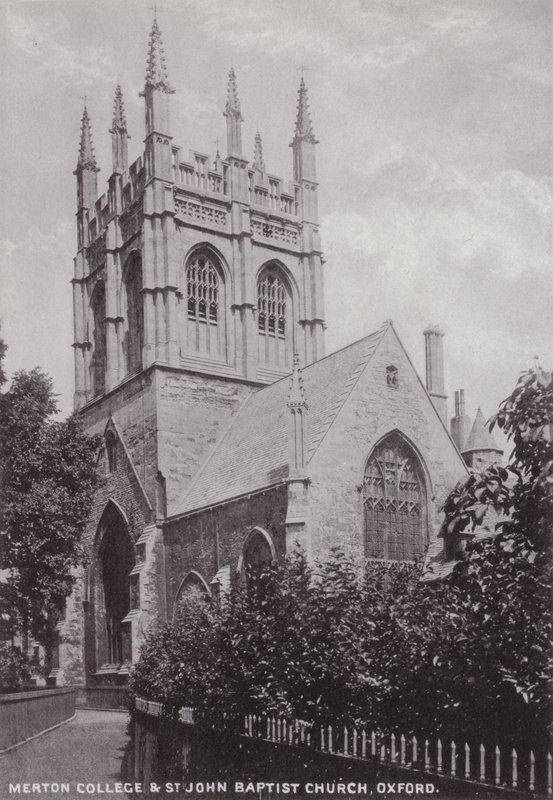 Merton College och St John Baptist Church, Oxford av English Photographer