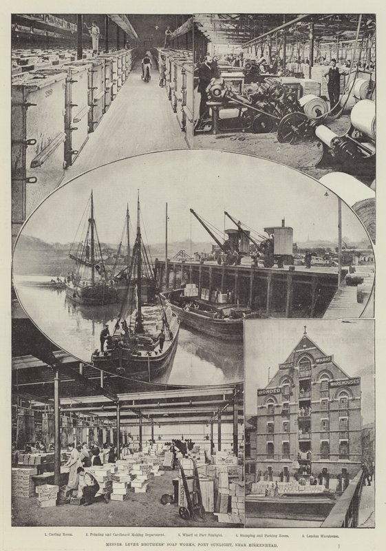 Messers Lever Brothers Soap Works, Port Sunlight, nära Birkenhead av English Photographer