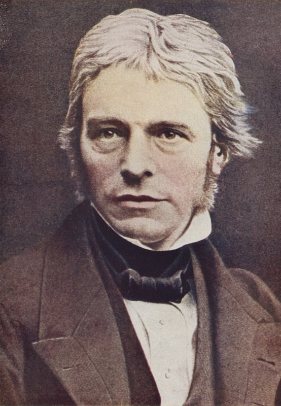 Michael Faraday, engelsk fysiker och kemist (färgat foto) av English Photographer