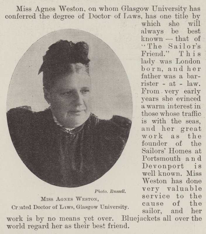 Fröken Agnes Weston, skapad doktor i juridik, Glasgow University av English Photographer