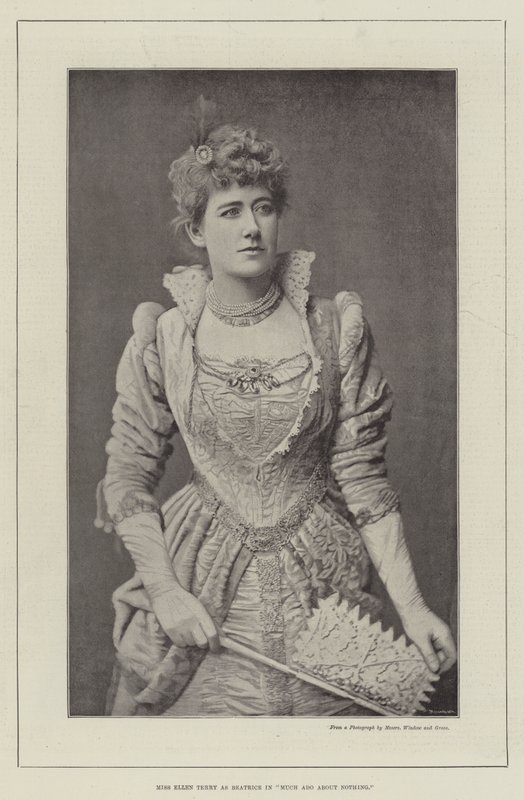 Miss Ellen Terry som Beatrice i Much Ado About Nothing av English Photographer