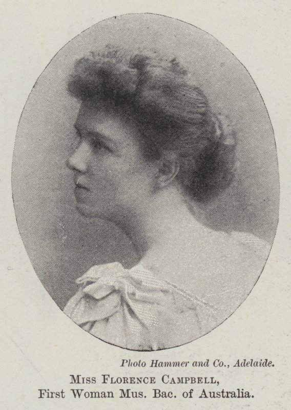 Miss Florence Campbell, First Woman Bachelor of Music of Australia av English Photographer