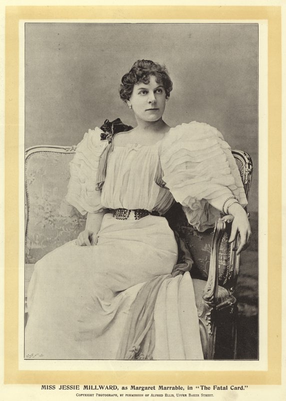 Miss Jessie Millward, som Margaret Marrable, i The Fatal Card av English Photographer