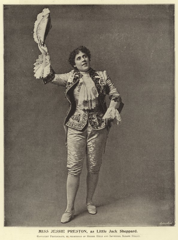 Miss Jessie Preston, som Little Jack Sheppard av English Photographer