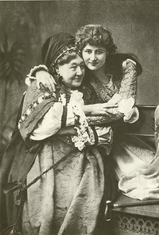 Miss Mary Anderson och Mrs Stirling som Juliet and Nurse (gravyr) av English Photographer