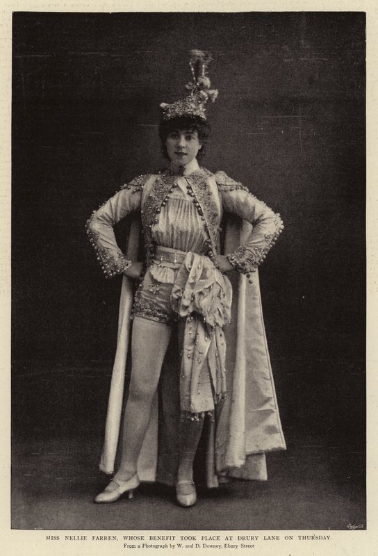 Miss Nellie Farren, vars förmån ägde rum på Drury Lane i torsdags av English Photographer
