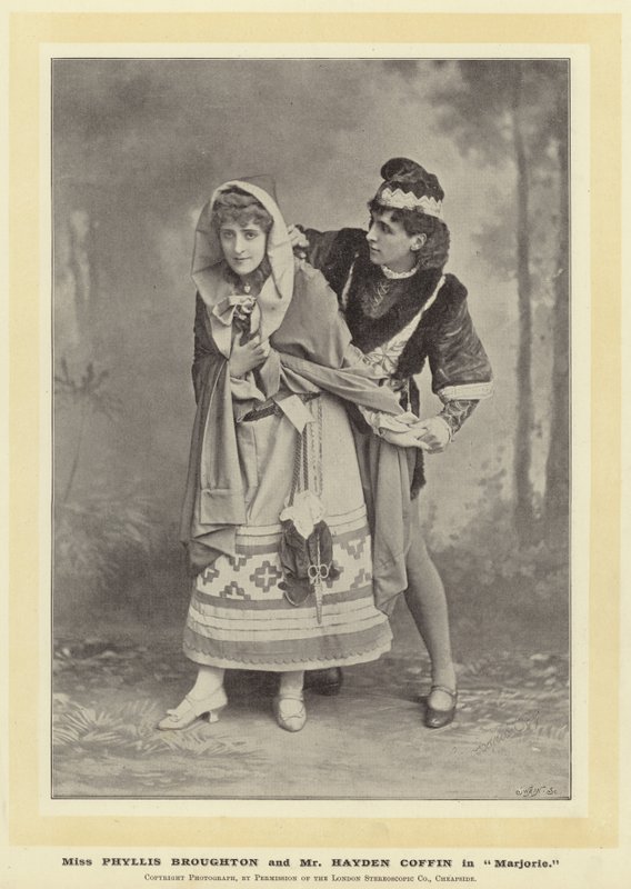 Miss Phyllis Broughton och Mr Hayden Coffin i Marjorie av English Photographer