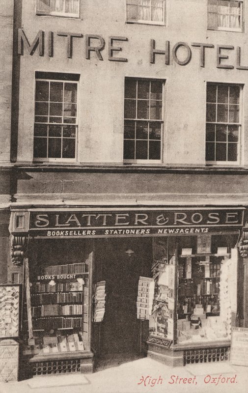Mitre Hotel och Slatter and Rose, High Street, Oxford (s/v foto) av English Photographer
