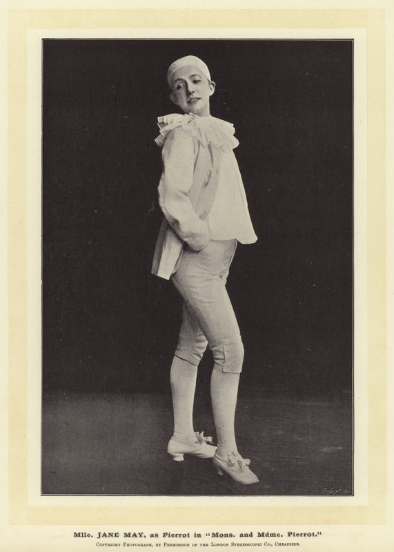 Mlle Jane May, som Pierrot i Mons och Mdme Pierrot av English Photographer