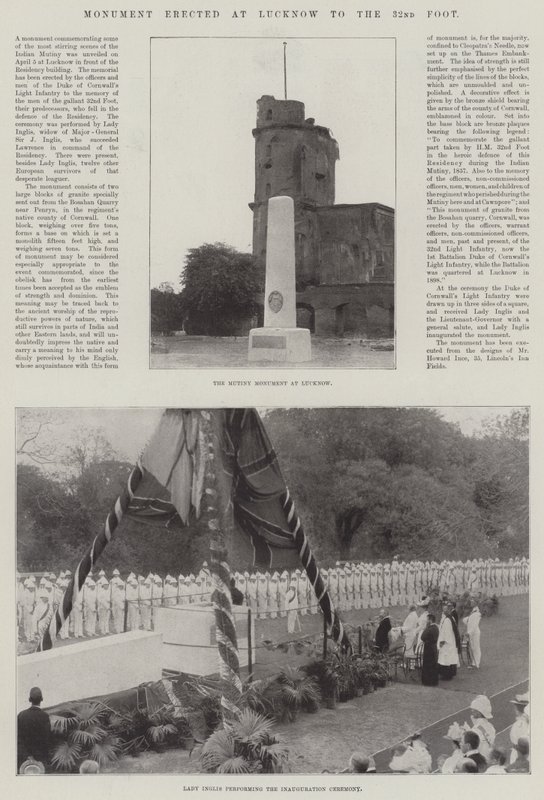 Monument uppfört i Lucknow till 32:a foten av English Photographer