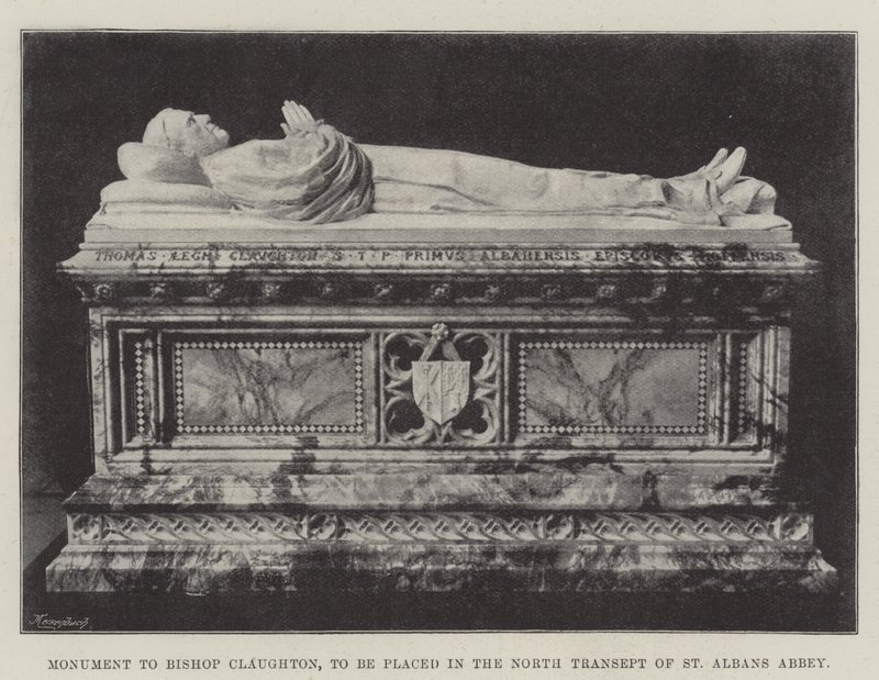 Monument till biskop Claughton, som ska placeras i norra tvärskeppet i St Albans Abbey av English Photographer