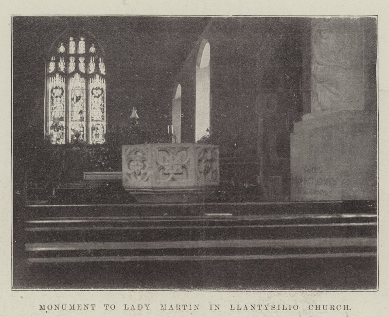 Monument till Lady Martin i Llantysilio kyrka av English Photographer