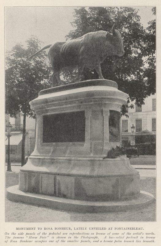 Monument till Rosa Bonheur, nyligen avtäckt i Fontainebleau av English Photographer