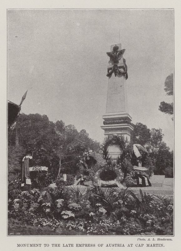 Monument till den sena kejsarinnan av Österrike på Cap Martin av English Photographer