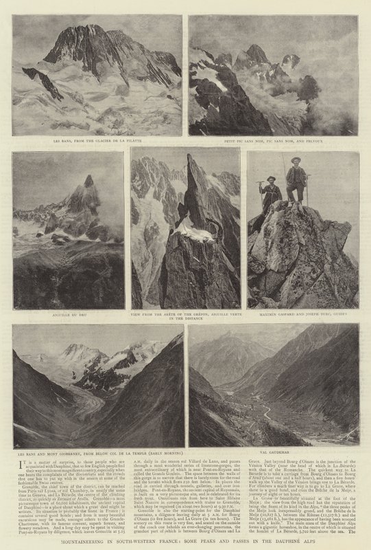 Bergsbestigning i sydvästra Frankrike, några toppar och pass i Dauphine-alperna av English Photographer