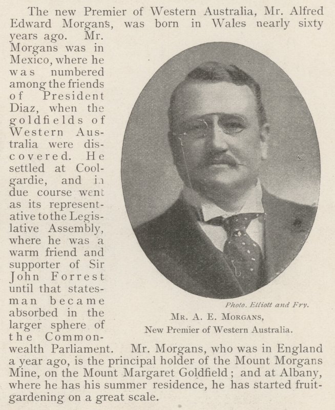 Mr A E Morgans, ny premiärminister i västra Australien av English Photographer